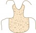 Фартук Inseense защитный с ПВХ покрытием, бежевый с рисунком, 36х38 см