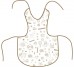 Фартук Inseense защитный с ПВХ покрытием, белый с рисунком, 36х38 см