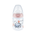 NUK FIRST CHOICE Plus Бутылочка из ПП с индикатором температуры 150 мл с соской из силикона с отверстием, разм.1, ДИСНЕЙ "УШАСТИК", розовая